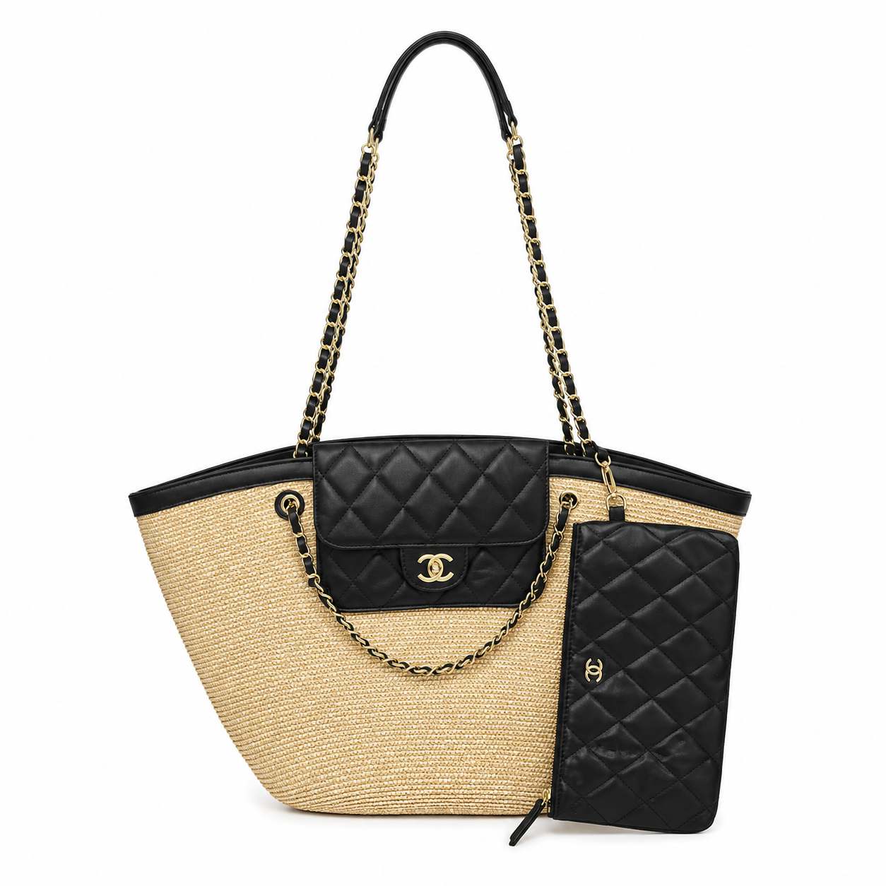 Chanel – Луксозна дамска плажна чанта с несесер
