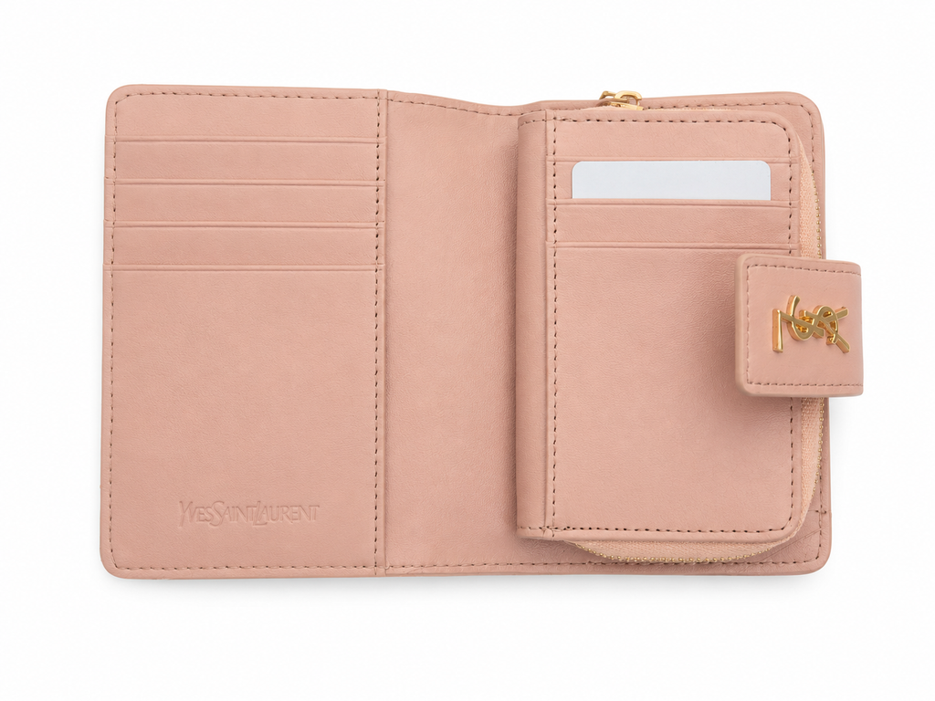 Saint Laurent Monogram Quilted Leather Wallet
