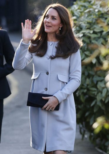 Beautiful Catherine, Duchess of Cambridge in light blue coat
